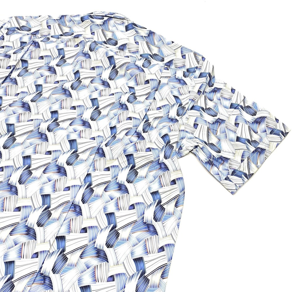 Solemare Maus & Hoffman Mens L Button Up Shirt All Over Print Abstract Short - Picture 12 of 14